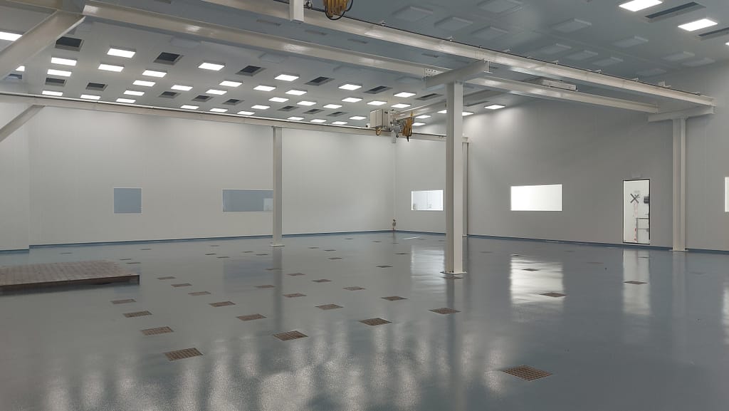 aspiration par le sol avec des grilles tous les 2 mètres