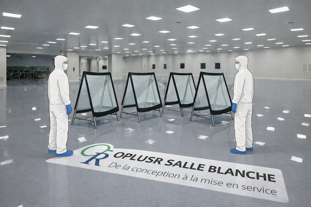 salle blanche industrie AGC, FRAMATOME, VISION SYSTEMS
