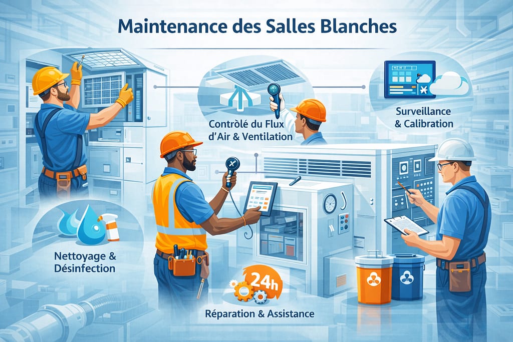 maintenance salle blanche HVAC et filtration HEPA