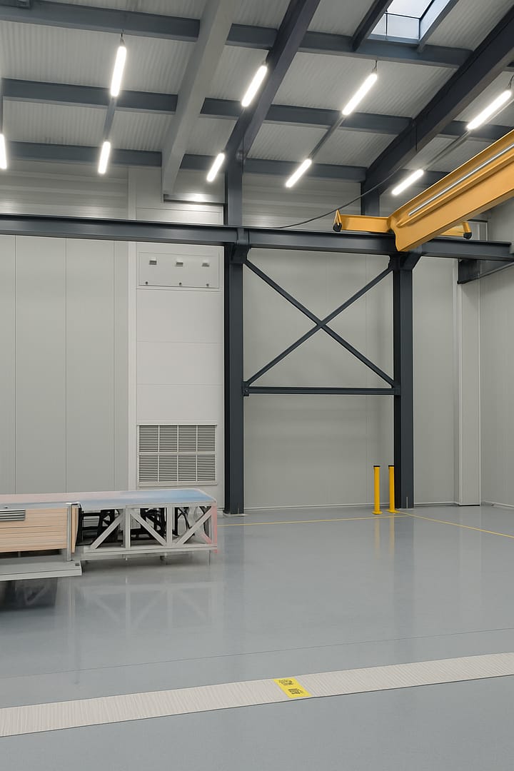 centrale de traitement d’air vertical haut débit pour salle blanche aéronautique
