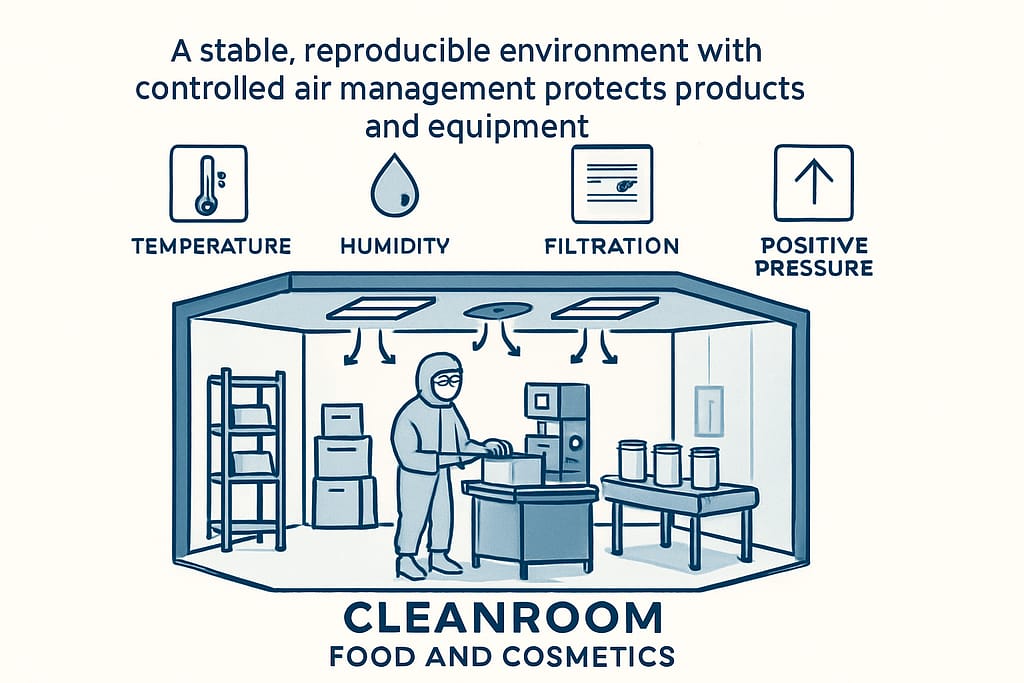 illustration de ce que doit être une salle blanche cosmétique