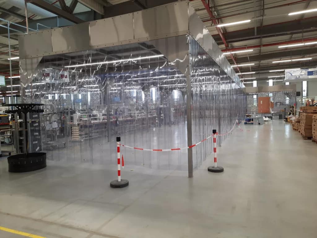 tente à flux ISO 7 de 150 m²