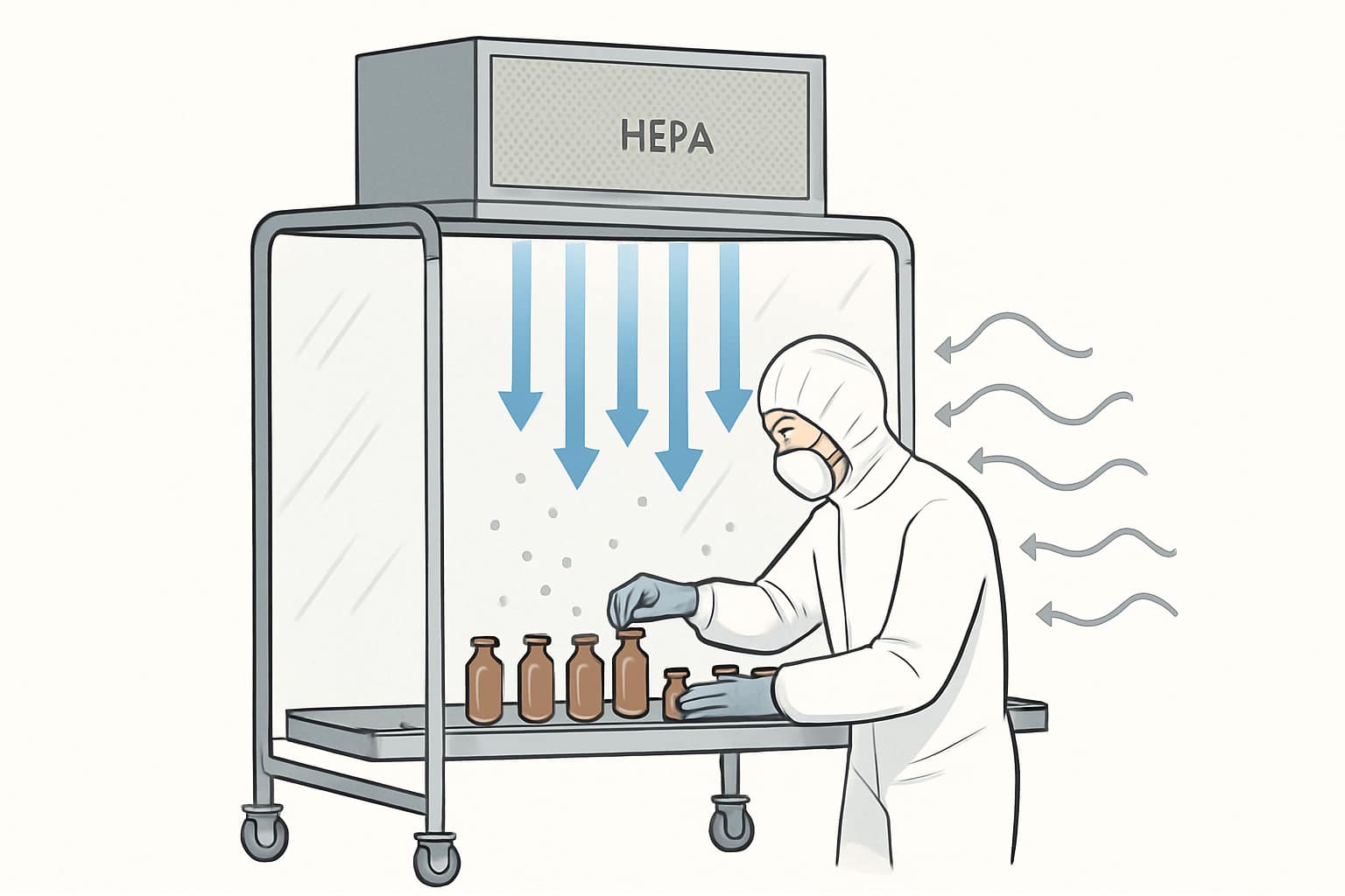 illustration d'un flux laminaire dans le domaine cosmétique